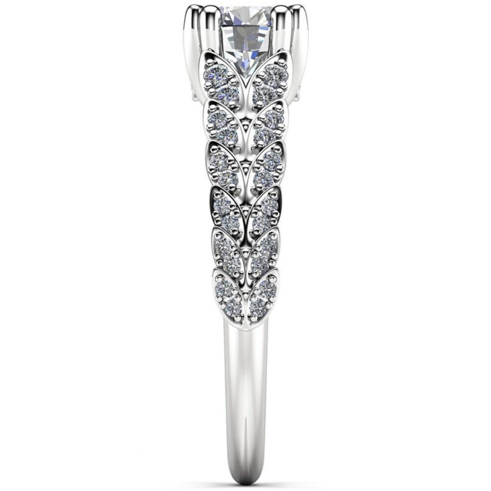 925 Silver Crystal Zircon Stone Unique Leaf Design Ring for Women, VIP341 - Picture 9 of 10
